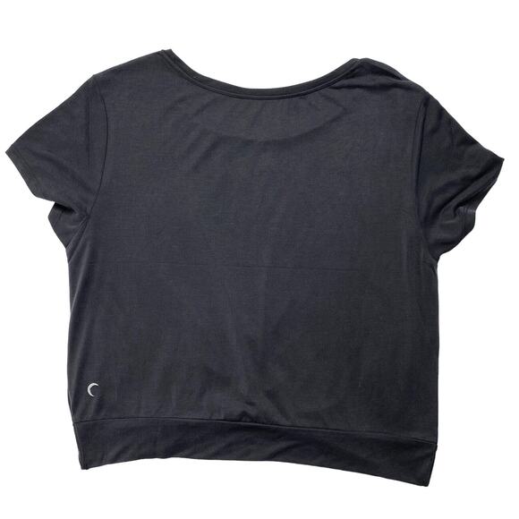 ZYIA Swirl In The Front Black Tee in Black Size XXL 2X Womens Top Short Sleeve - Picture 5 of 10